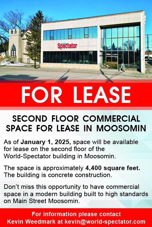 As of January 1, 2025, space will be available for lease on the second floor of the World-Spectator building -  